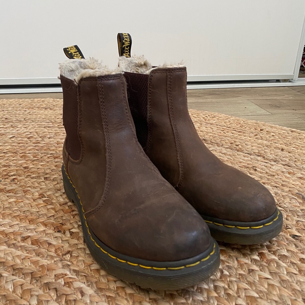 Dr. Marten's Faux Fur Lined Chelsea Boots